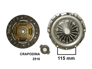 KIT DE EMBRAGUES LIVIANOS PEUGEOT 206/207/208/306/PARTNER/CITROEN BERLINGO/C3 / DIAMETRO: 200 MM/18 ESTRIAS/CRAPODINA 2516_