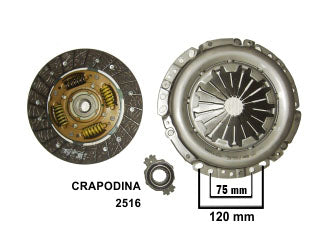 KIT DE EMBRAGUES LIVIANOS PEUGEOT PARTNER/306/405/CITROEN BERLINGO/C15 1.9D / DIAMETRO: 200 MM /18 ESTRIAS/CRAPODINA 2516_