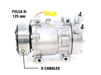 COMPRESORES AIRE ACONDICIONADO LIVIANOS PEUGEOT PARTNER / EXPERT / CITROEN BERLINGO 1.6 HDI 8UP-BA_