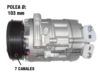 COMPRESORES AIRE ACONDICIONADO LIVIANOS RENAULT MASTER 2.3 DCI 13/.. / OEM 8200848916 / TIPO VALEO DCS-17IC / 8RU-AA_