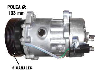 COMPRESORES AIRE ACONDICIONADO LIVIANOS VOLKSWAGEN GOLF/BORA / AUDI A3 / TIPO SD7V16 / OEM 1JE820803                 / 8TC-AA_