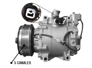 COMPRESORES AIRE ACONDICIONADO LIVIANOS HONDA CITY 09/.. / POLEA 5PK 114MM_
