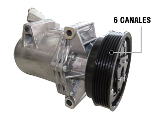 COMPRESORES AIRE ACONDICIONADO LIVIANOS RENAULT FLUENCE/LOGAN/SANDERO/DUSTER/OROCH/CAPTUR / TIPO CALSONIC CR12SC / OEM 8201025121 / 8RN-RA_