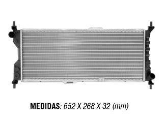 RADIADORES LIVIANOS CHEVROLET CORSA 1.7 D BX17D 94/11 ALETADO CON BULBO 652X264X32MM_