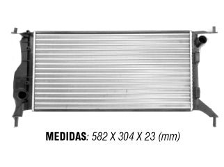 RADIADORES LIVIANOS CHEVROLET CLASSIC SPIRIT 1.4 X14Y CON AA ALETADO 585X305X22MM_