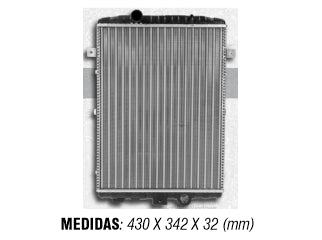 RADIADORES LIVIANOS VOLKSWAGEN GOL/SENDA/SAVEIRO 1.6-1.8-2.0 AP 91/97 ALETADO - CON BULBO 430X342X32MM_