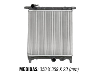 RADIADORES LIVIANOS VOLKSWAGEN UP 1.0 12V 14/.. / C/AA / ALETADO / 359X350X23MM / OEM 1S0121253P_