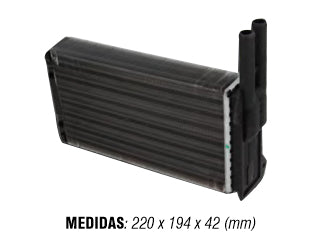 RADIADORES DE CALEFACCION FORD ESCORT 95/02/ORION 94/97 / VOLKSWAGEN POINTER 93/97 ALETADO 220X194X42MM // OEM 90AW18476AA_