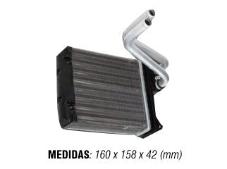 RADIADORES DE CALEFACCION VOLKSWAGEN GOL 99/14/SAVEIRO 99/10 ALETADO CON CANOS 160X158X42MM // OEM 377819030C - 5X0819030_