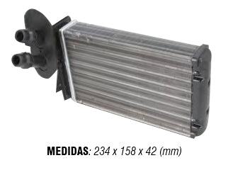 RADIADORES DE CALEFACCION VOLKSWAGEN GOLF 99/14/BORA 99/15/NEW BEETLE 99/12 ALETADO 234X158X42MM // OEM 1J1819031A_