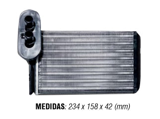 RADIADORES DE CALEFACCION VOLKSWAGEN GOLF 95/98/POLO CLASSIC 96/10 ALETADO 234X158X42MM // OEM 191819031B - AH1819031A_