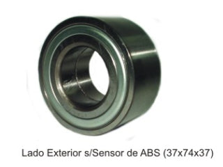 RODAMIENTOS DE RUEDA LIVIANOS FIAT 500/BRAVO/DOBLO/STILO/TIPO 1.6 AT ETORQUE CON ABS RUEDA DELANTERA 37X74X37_