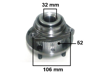 RODAMIENTOS CON MAZAS CHEVROLET S10/BLAZER 2.5 TD MAXION 96/00 CON ABS MAZA DE RUEDA DELANTERA 144X32 MM - 5 BULONES_