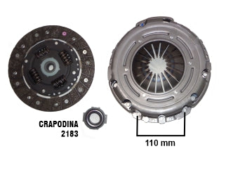 KIT DE EMBRAGUES LIVIANOS FIAT DOBLO/500 1.4 16V MULTIAIR 13/.. DIAMETRO 200.00 MM - 20 ESTRIAS - CRAPODINA 2183_