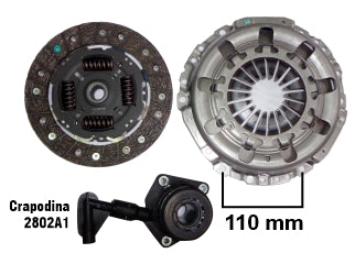 KIT DE EMBRAGUES LIVIANOS FORD ECOSPORT/FIESTA/KA/COURIER/FOCUS II DIAMETRO: 200 MM / 17 ESTRIAS CON CRAPODINA 2802A1_