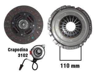 KIT DE EMBRAGUES LIVIANOS CHEVROLET CORSA/COBALT/SPIN/ASTRA/ZAFIRA 1.8 DIAMETRO: 205 MM/14 ESTRIAS /CRAPODINA HIDRAULICA 3102_