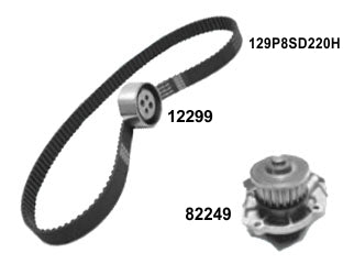 KIT DISTRI TENSOR+CORREA+BOMBA FIAT PALIO/SIENA/FIORINO/IDEA 1.3 8V FIRE CON TENSOR MANUAL + BOMBA 82249_