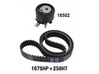 KIT DISTRIBUCION TENSOR+CORREA CHEVROLET S10/TRAILBLAZER 12/.. 2.8 CRDI DURAMAX 200 CV CORREA 167 DIENTES_