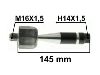 AXIALES/PRECAP CREMALLERAS VOLKSWAGEN PASSAT 96/05 / AUDI A4/A6 93/05/A8 97/00 LARGO 127 MM ROSCA MACHO/HEMBRA 16X1.5/14X1.5_