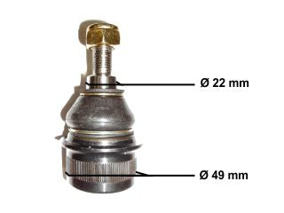 ROTULAS DE SUSPENSION VOLKSWAGEN AMAROK 10/.. ROTULA INFERIOR DERECHA/IZQUIERDA PIVOTE 20.6 MM - PACK X2