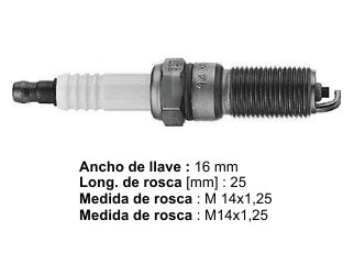 BUJIAS DE ENCENDIDO FORD ECOSPORT/FIESTA/FOCUS/MONDEO 1.6 8V-1.6 16V-1.8 16V - PACK X10