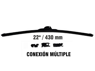 ESCOBILLAS ESCOBILLA 17 PULG AEROTWIN CALIDAD PREMIUM CONEXIONES MULTICLIP_