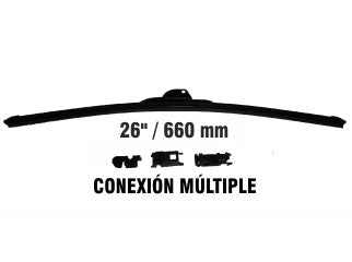 ESCOBILLAS ESCOBILLA 26 PULGADAS CLEANTECH 2.0 C/SPOILER AERODINAMICO EN GOMA / CONEXIONES MULTICLIP_