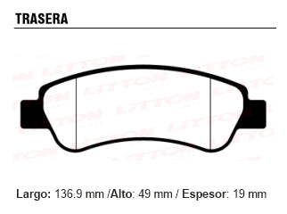 PASTILLAS DE FRENOS LIVIANOS PEUGEOT BOXER / CITROEN JUMPER / FIAT DUCATO 06/.. TRASERA_