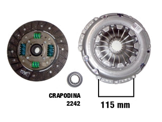 KIT DE EMBRAGUES LIVIANOS VOLKSWAGEN FOX/CROSS FOX/GOL TREND/POLO/SAVEIRO/SURAN DIAMETRO: 200 MM/28 ESTRIAS/CRAPODINA 2242_