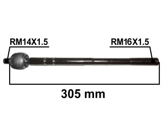 AXIALES/PRECAP CREMALLERAS CITROEN C4 PICASSO/GRAND PICASSO 08/.. DIR. HIDRAULICA LARGO 313 MM ROSCA MACHO/MACHO 14X1.5/16X1.5_