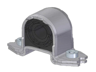 BUJES DE SUSPENSION LIVIANOS VOLKSWAGEN VENTO 2.0 BUJE BARRA ESTABILIZADORA DELANTERA GOMA 19 MM - CON BRIDA_