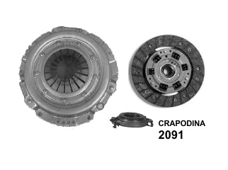 KIT DE EMBRAGUES LIVIANOS VOLKSWAGEN GOL/SAVEIRO/SENDA 1.6D - 1.9D DIAMETRO: 200 MM / 24 ESTRIAS CON CRAPODINA 2091_