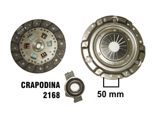 KIT DE EMBRAGUES LIVIANOS FIAT SPAZIO/DUNA/FIORINO 1.3D  DIAMETRO: 170 MM / 17 ESTRIAS CON CRAPODINA 2168_