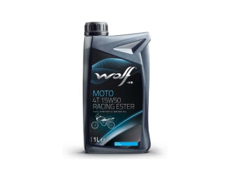 ACEITE MOTOS MOTOR ACEITE MOTOR SINTETICO WOLF MOTO 4T 15W50 RACING ESTER X 1 L - PACK X12