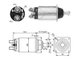 SOLENOIDES DE ARRANQUE FORD F6000/F7000/CARGO 1422/2324/3224/3530/4030 / VOLKSWAGEN 16210 12V_