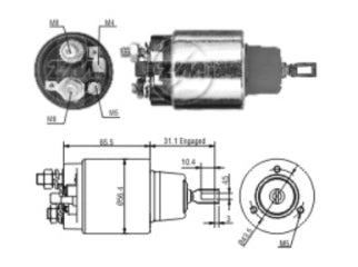 SOLENOIDES DE ARRANQUE MERCEDES BENZ 250/286/300 DIESEL/450 12V_