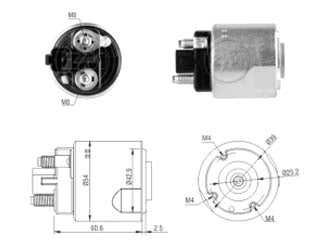 SOLENOIDES DE ARRANQUE CHEVROLET CAPTIVA/CRUZE 12V-M8-M8-CONECTOR_
