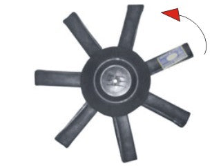HELICES PEUGEOT 505 FRANCES CON AA ASPIRANTE ANTI HORARIO - 7 ASPAS - DIAMETRO 300MM - AGUJERO CENTRAL 8MM_