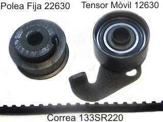 KIT DISTRIBUCION TENSOR+CORREA FIAT DUNA/UNO/FIORINO/147 1.3 DIESEL_