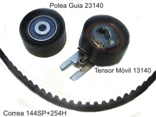 KIT DISTRIBUCION TENSOR+CORREA PEUGEOT 207 / CITROEN C3 1.4 HDI / FORD FIESTA/ECOSPORT 1.4 TDCI_