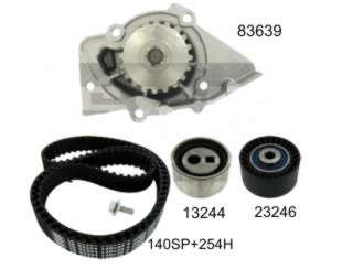 KIT DISTRI TENSOR+CORREA+BOMBA PEUGEOT 206/207/306/PARTNER/EXPERT / CITROEN BERLINGO/XSARA 1.9 D DW8 + BOMBA 83639_