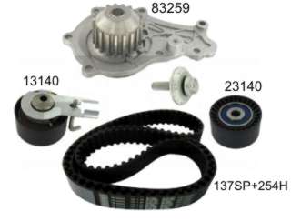 KIT DISTRI TENSOR+CORREA+BOMBA PEUGEOT 307/408/PARTNER/EXPERT CITROEN C4/C4 PICASSO/BERLINGO 1.6 16V HDI DV6TED4 + BOMBA 83259_