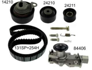 KIT DISTRI TENSOR+CORREA+BOMBA FORD ESCORT 1.6-1.8 16V + BOMBA 84406_
