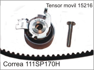 KIT DISTRIBUCION TENSOR+CORREA CHEVROLET CORSA II/MERIVA/PALIO/SIENA 02/04 1.8 8V_