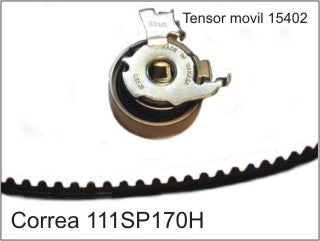 KIT DISTRIBUCION TENSOR+CORREA FIAT PALIO/SIENA/PUNTO/IDEA/STRADA 1.8 8V / CHEVROLET ONIX/PRISMA 1.4 8V/CORSA II/MERIVA 1.8 8V_