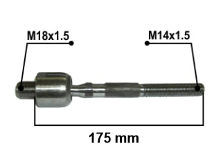 AXIALES/PRECAP CREMALLERAS HONDA CIVIC 1.8-2.0 06/12 DIRECCION ELECTRICA LARGO 175 MM ROSCA MACHO/MACHO 18X1.5/14X1.5_