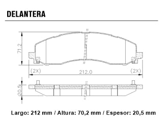 PASTILLAS DE FRENOS LIVIANOS DODGE RAM 2500/3500 2020/.. SIN SENSOR DELANTERA_