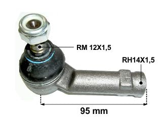 EXTREMOS DE DIRECCION LIVIANOS VOLKSWAGEN GOLF IV 00-08/POLO 01-10/CADDY 02-.. EXTREMO DE DIRECCION IZQUIERDO LARGO 94MM-RH 14X1.5_