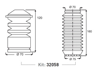 KIT FUELLES SUSPENSION VOLKSWAGEN GOL (02_) - COUNTRY (02_)