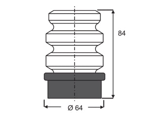 TOPES DE SUSPENSION VOLKSWAGEN POLO 00-10 TOPE AMORTIGUADOR DELANTERO - PACK X2